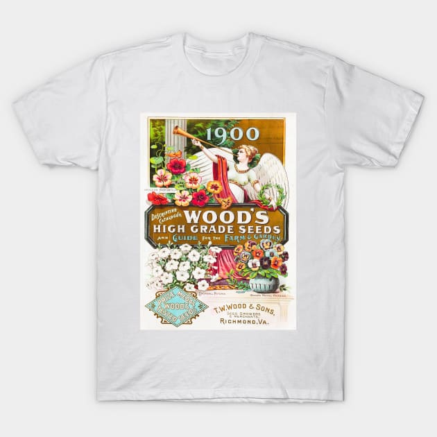 Wood's High Grade Seeds Catalogue, 1900 T-Shirt by WAITE-SMITH VINTAGE ART